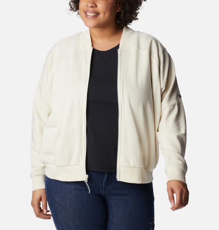 Jacheta Columbia Lodge French Terry Full Zip Dama Albi | Plus Size CW91ZA870